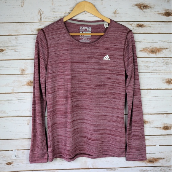 adidas Tops - Adidas Climalite Workout Base Shirt Long Mauve M